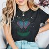 New Style Crescent Moon Celestial Botanical Cottagecore Goblincore Clothing Witchy Moth T Shirt Crewneck High Quality Cotton