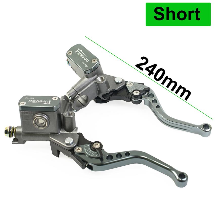One Pair 14mm Piston Moto Bike Hydraulic Clutch Lever Right Hand Brake Master Cylinder Pump Lever 22mm Universal Street Pit Bike