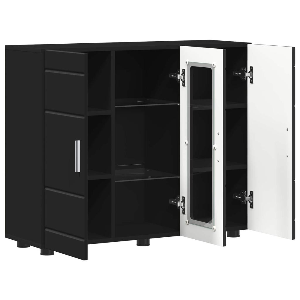 Wooden Cabinet Black 88.5 x 30.5 x 73 cm Engineered Wood