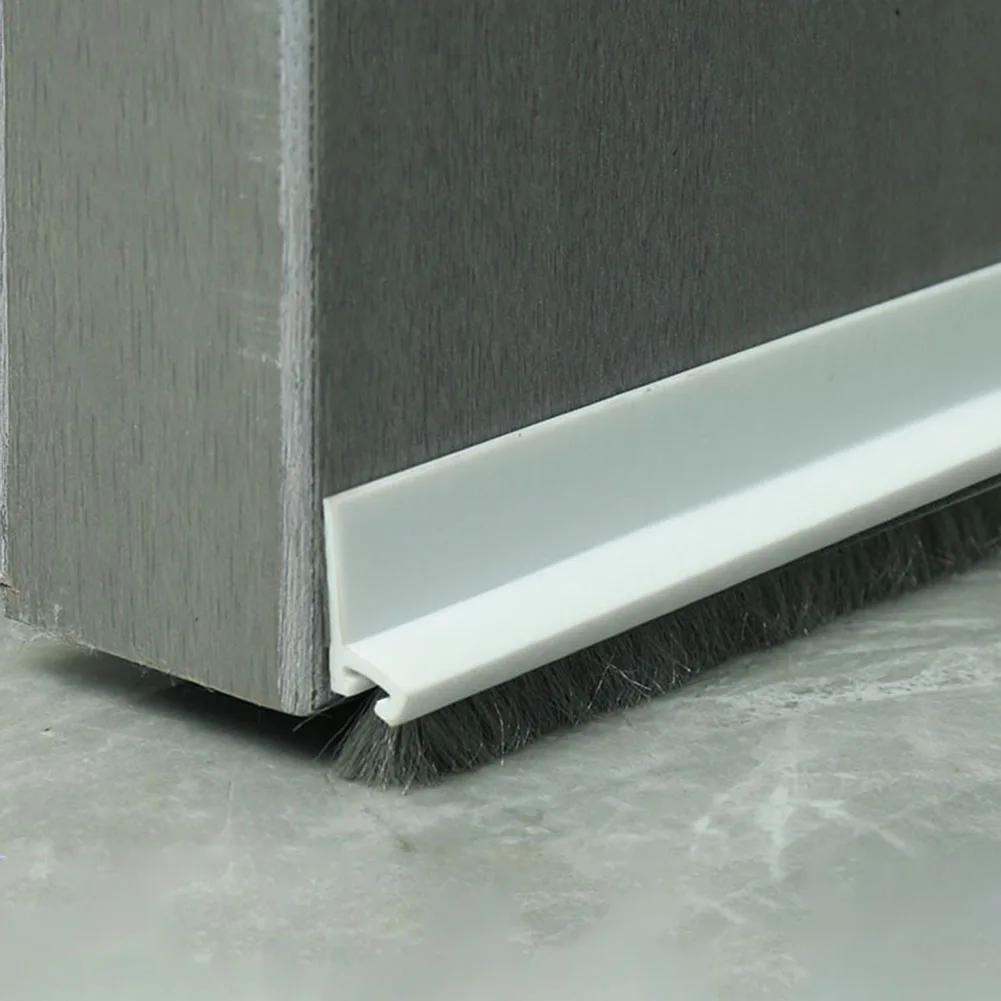 100CM Brush Seal Strip Door Bottom Seal Strip Insectproof Soundproof Door Bottom Seal Strip Door Stop Self-adhesive Strip