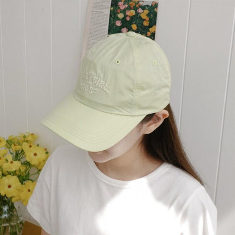 Women s yellow cursive pink hat C8133_White
