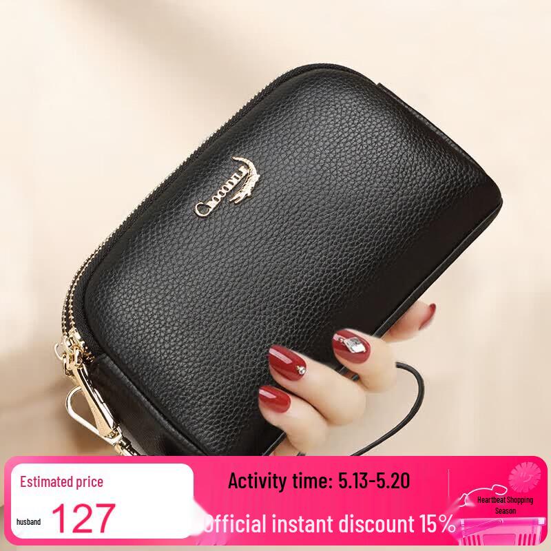 Crocodile Shirt Women s Leather Double Zipper Wristlet Wallet