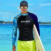 Mens Long Sleeve UPF 50 Rash Guard Top With Matching Swim Shorts Pants Set Snorkeling Surfing Swimming