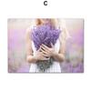 Wall Art Canvas Painting Purple Lavender Field Reed Girl House Bike Living Room Decoration Posters And Prints Home Wall Pictures