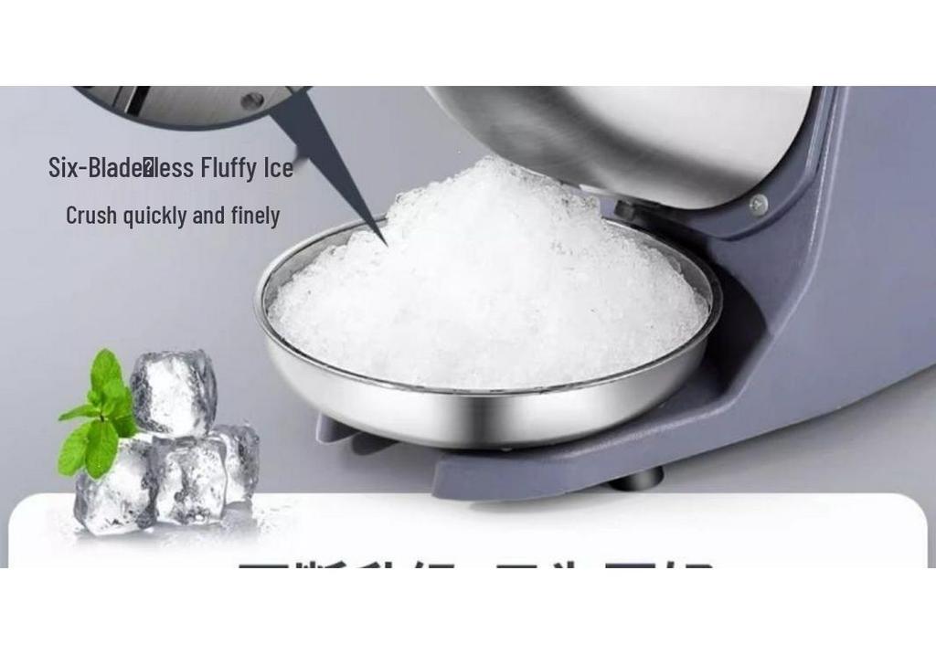 Compact Ice Crusher for Shaved Ice and Smoothies – Ideal for Street Vendors, Home Use, Milk Tea Shops, and Snow Ice Treats