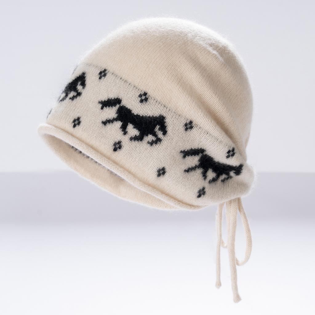 Lazy wind knitted pile hat women's autumn and winter fashion versatile warm bag head cold hat street style hat tide