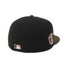 New Era 59FIFTY Side Patch MLB Los Angeles Dodgers Fitted Cap, LA Black/Walnut 2-Tone Under Visor, ONSPOTZ Exclusive, Size 7 1/4, Unisex
