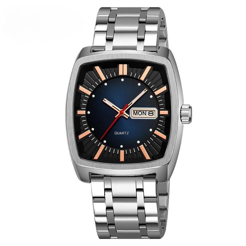 Mens Watches Quartz Movement Waterproof Wristwatches Date Week Display Male Clock