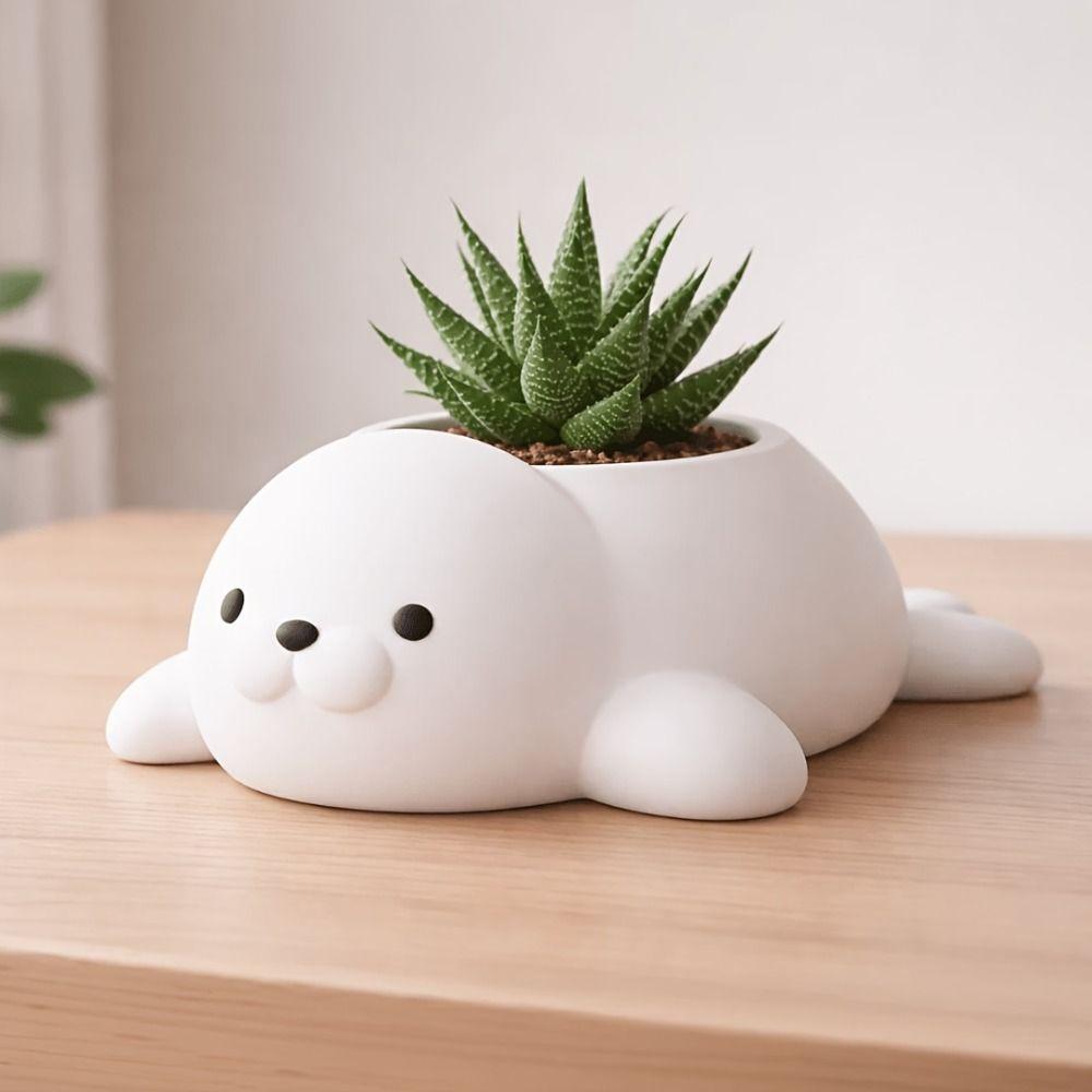 Home Decor Seal Flowerpot Storage Box Desktop Ornaments Potted Plant Containers  Indoor