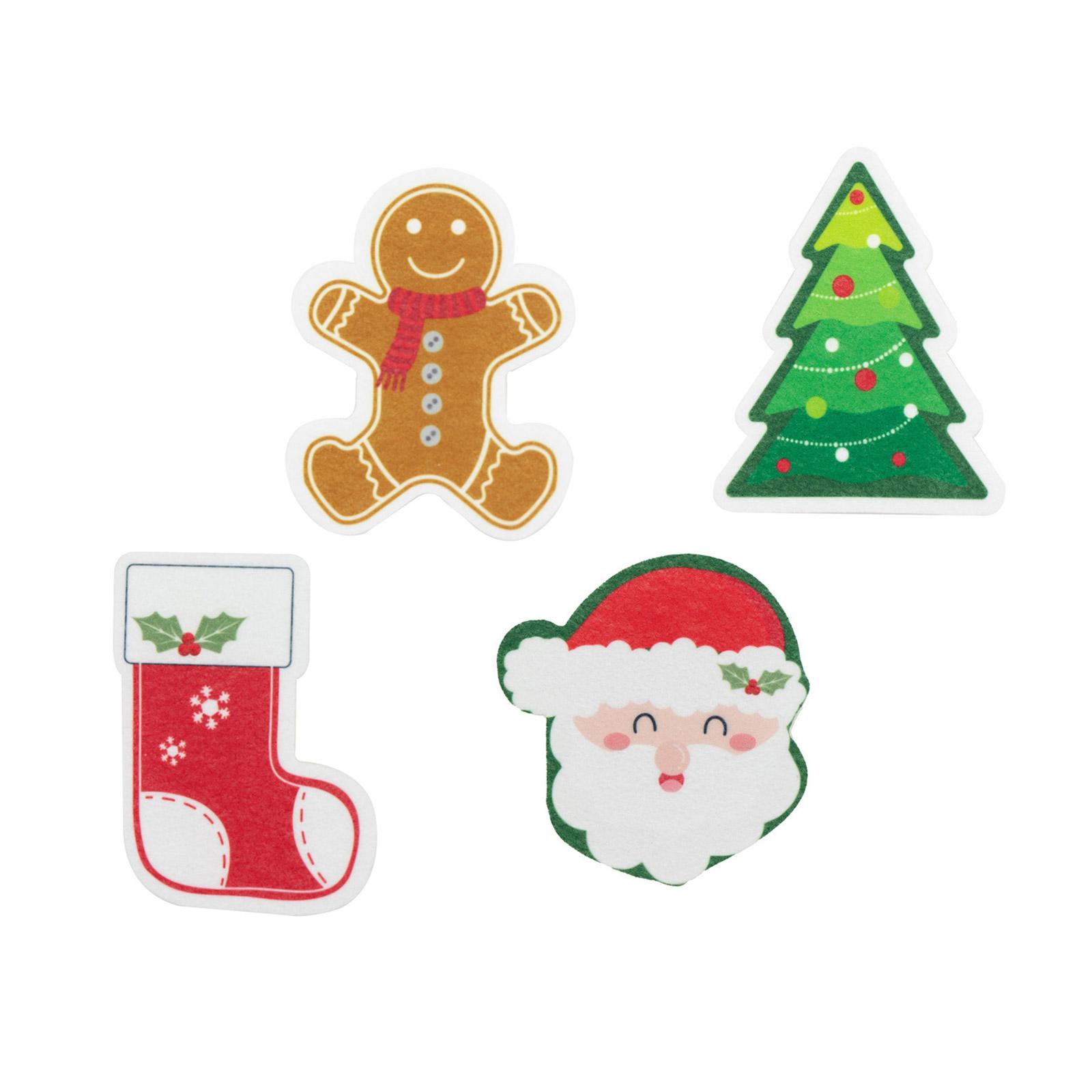 

Губки без царапин для посуды и многого другого с праздничными рождественскими узорами для уборки кухни и ванной