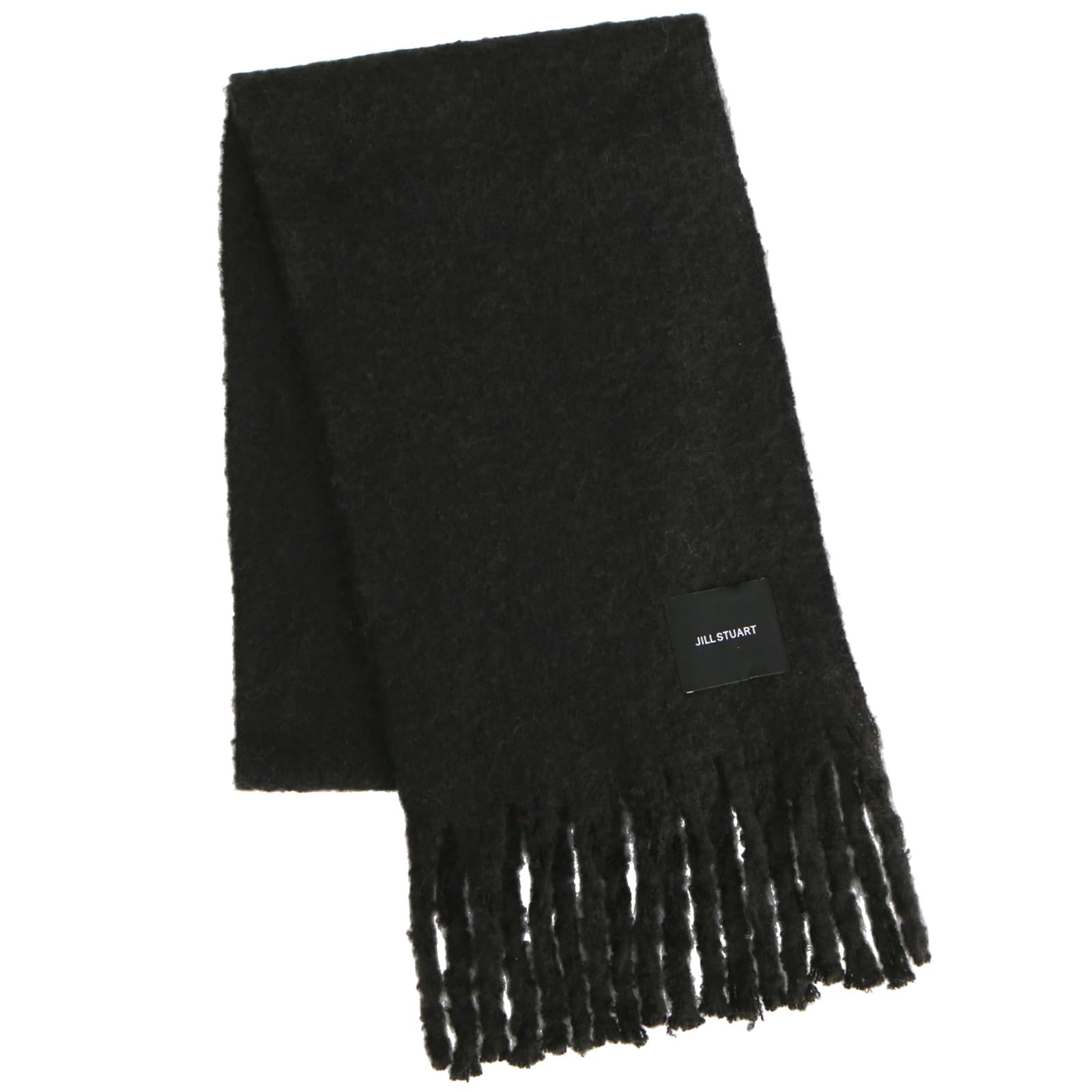 

JILL STUART Shaggy Scarf 60107010 Solid Color Black 60107010H 30cm W x 220cm H Women s [H] Approx.