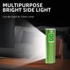 EDC Flat LED Flashlight USB Rechargeable with Green Lantern Outdoor Waterproof Lamp Side Lighting RGB Lights for Camping Hiking