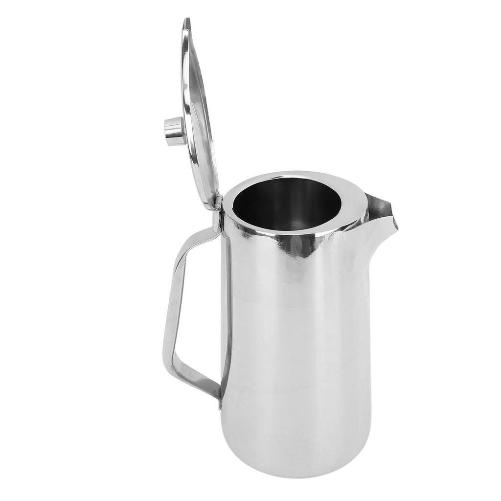 Edelstahl Teekanne 2L Wasserkrug mit ergonomischem Griff Saft Kaltgetränkekrug