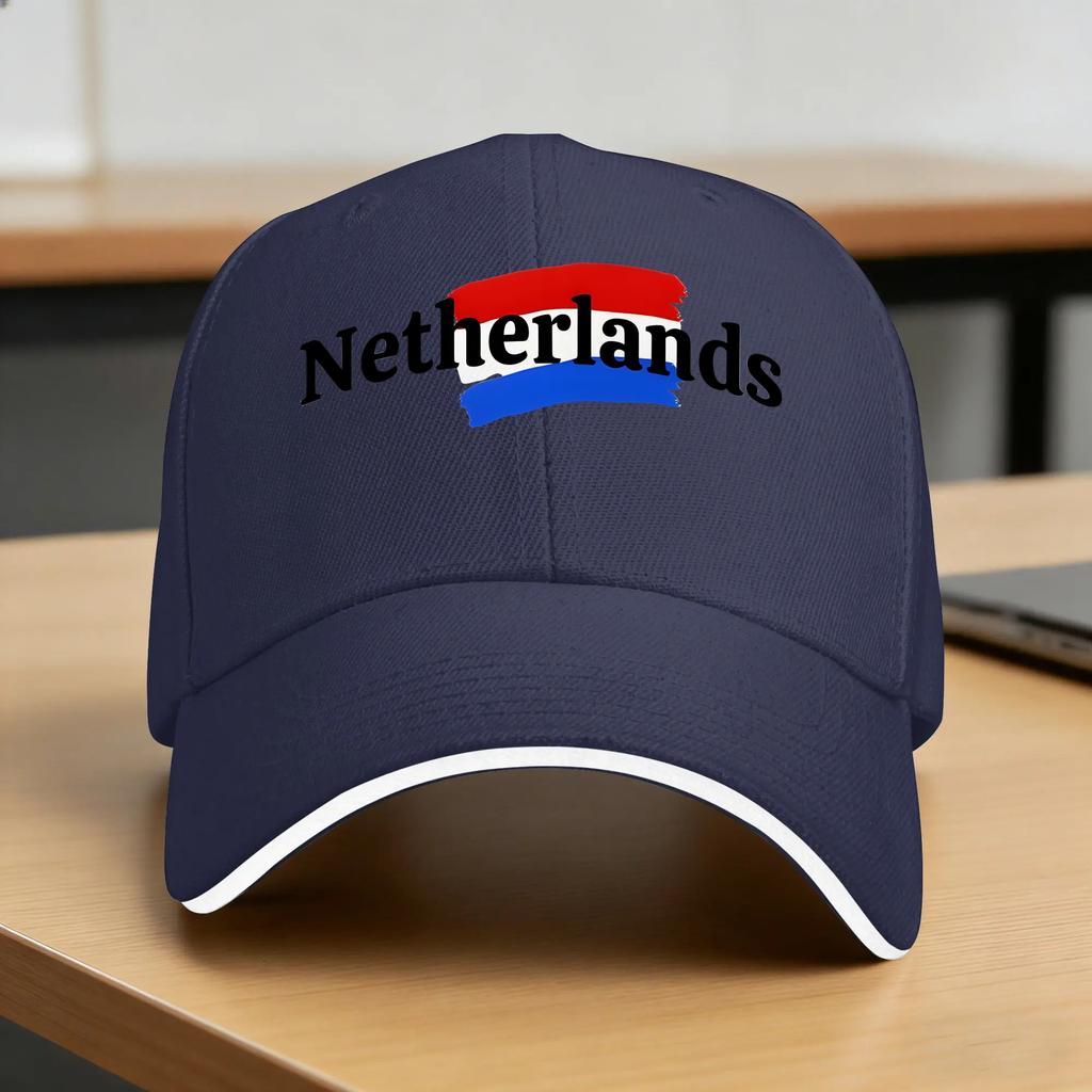 Netherlands Dutch Flag  Casual Baseball Cap  Running Hippie Trucker Hat Summer High Quality Women Unisex Vintage Snapback Cap
