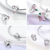 925 Silver Charms Love Mother Family Sister Heart Beads Fit Original Bracelet DIY Woman Jewelry Gift For Friend