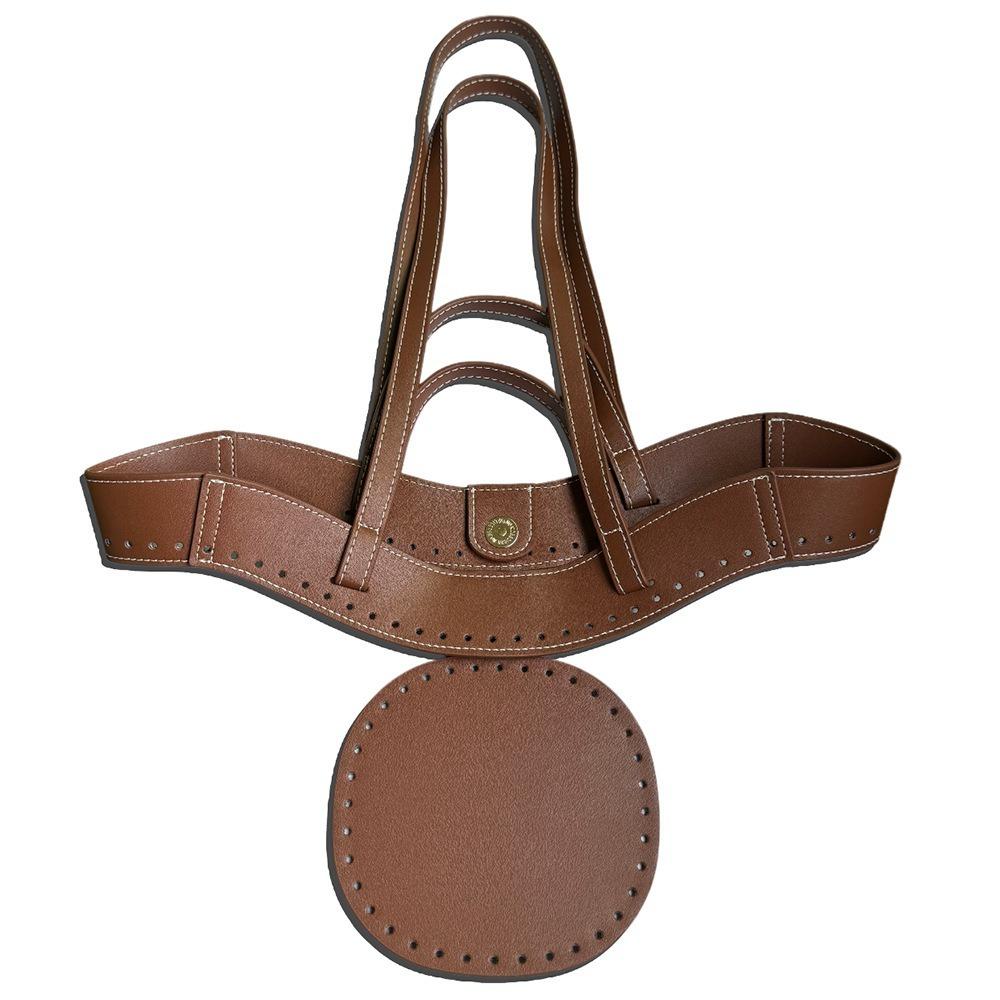 

PU Leather Handbag Making Kit Sew on Bag Handles Bag Bottom Shaper Crochet Knitting Set Magnetic Snap DIY Purse Repairing