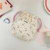 Women  Tote Rope String Makeup Bags Organizer Cute Flower Small Lipstick Cosmetic Coin Purse Key Drawstring Storage Bag