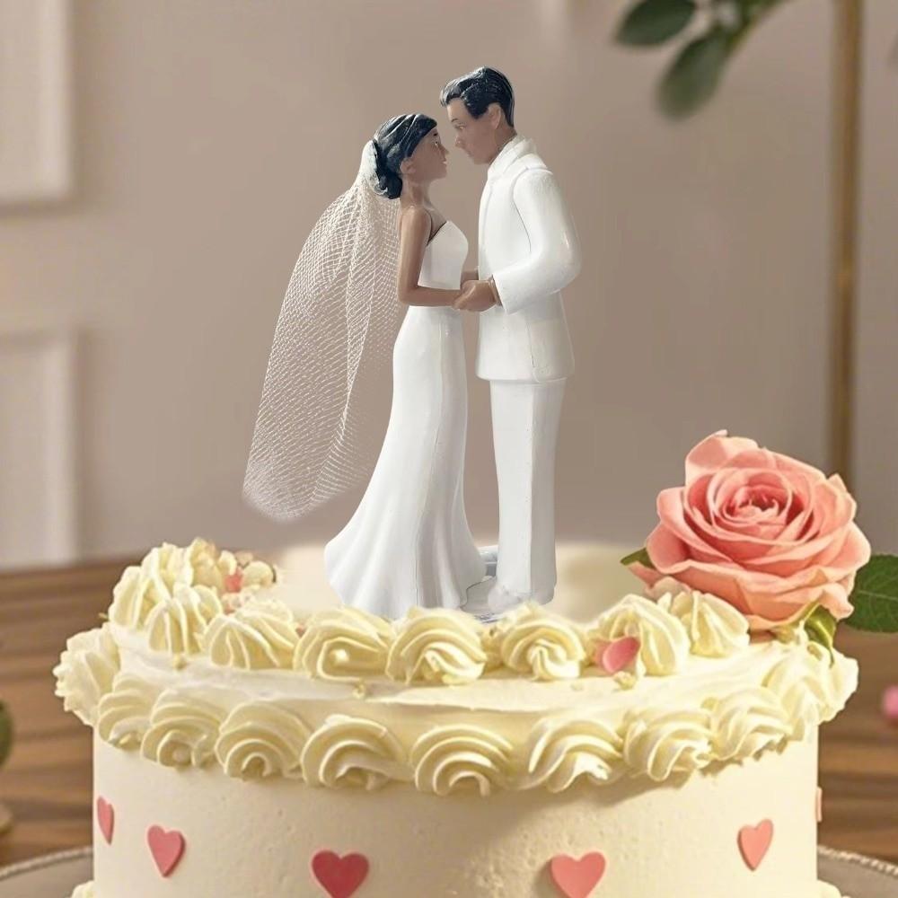 Romantic Bride Groom Topper Elegant Design Anniversary Decoration Wedding Celebration