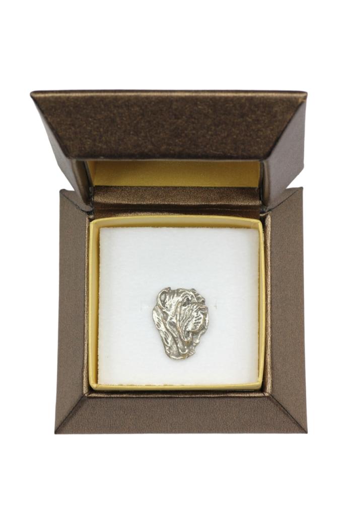 Neapolitan Mastiff, Mastino Napoletano II - Dog brooch in a gift box, elegant pin, lapel pin for Art-Dog brand jacket