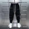 Trendy Men's Spring/Summer Elastic Casual Zipper Ripped Skinny Joggers Harajuku Long Pants
