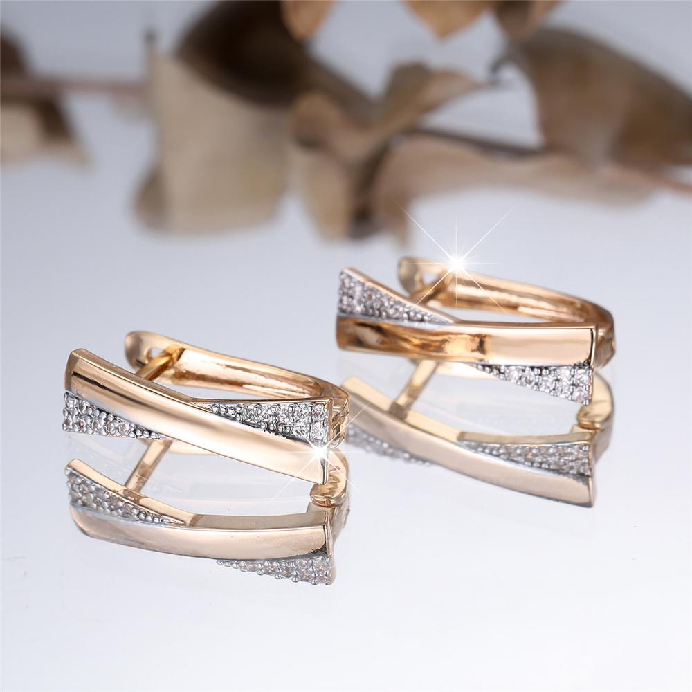 Vintage X-Form Ohrringe für Frauen Mädchen Luxus Zirkon Hochzeit Schmuck Valentinstag Geschenke