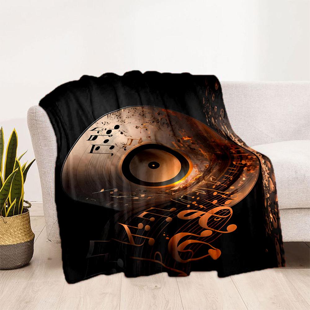 Love Records Blanket Soft Warm Cozy Suitable for Office Chair Couch Office Four Seasons Multipurpose Modern Style Gifts For Family Or Friends