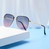 Sunglasses half frame toad model Internet celebrity live broadcast model Large frame sunscreen, small face fashion double beam driving men's and wom