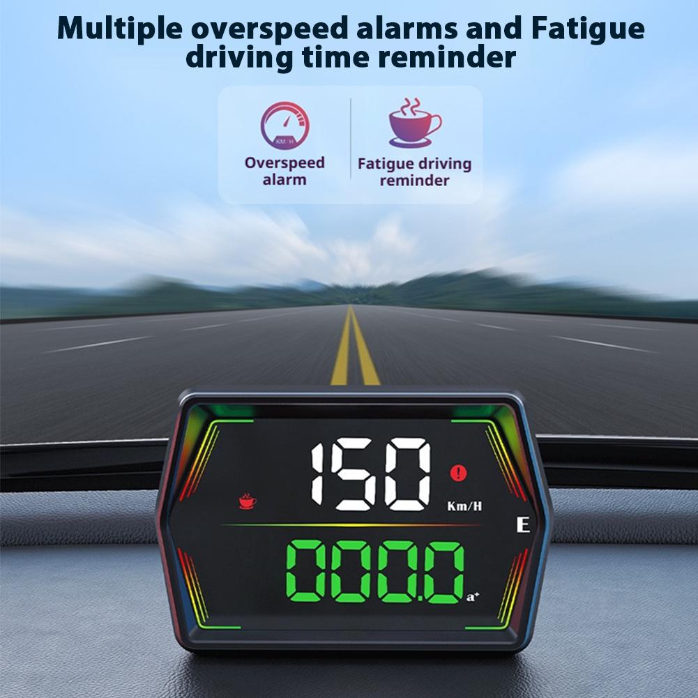 GPS Head Up Display HUD Digital Speedometer For Car Truck With Speed Alerts And Automatic Brightness Adjustment