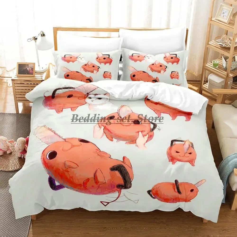 2023 Chainsaw Man Pochita Bedding Set Single Twin Full Queen King Size Bed Set Aldult Kid Bedroom Duvetcover Sets SPY×FAMILY