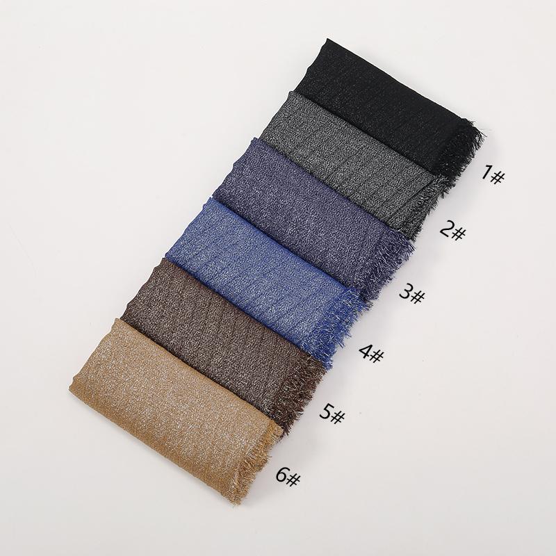 Fashion Ramadan Pleated Hijab For Women Muslim Scarf Long Shaws Shimmer Glitter Polyester Headscarf Wrap Islamic Turban Scarves