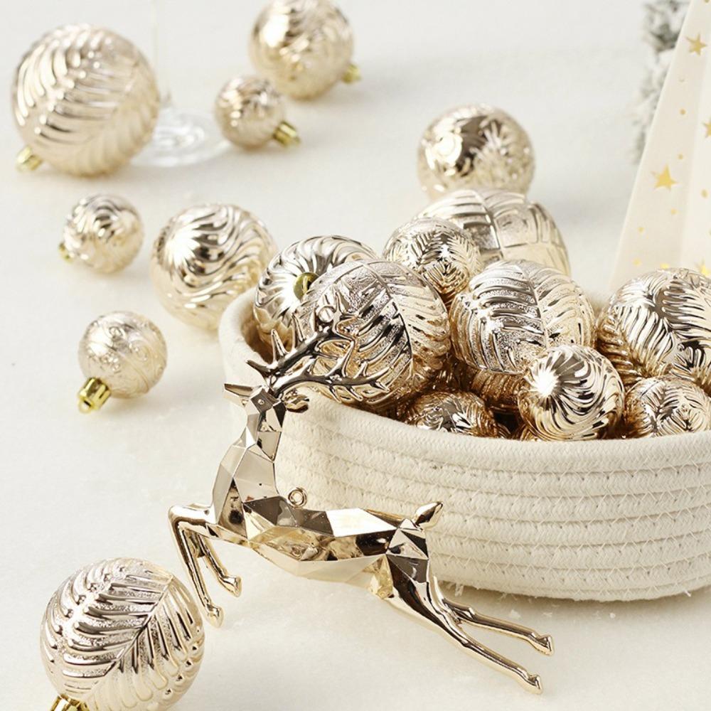 

40PCS Electroplated Balls Christmas Ball Pendant Plastic Painted Christmas Pendant