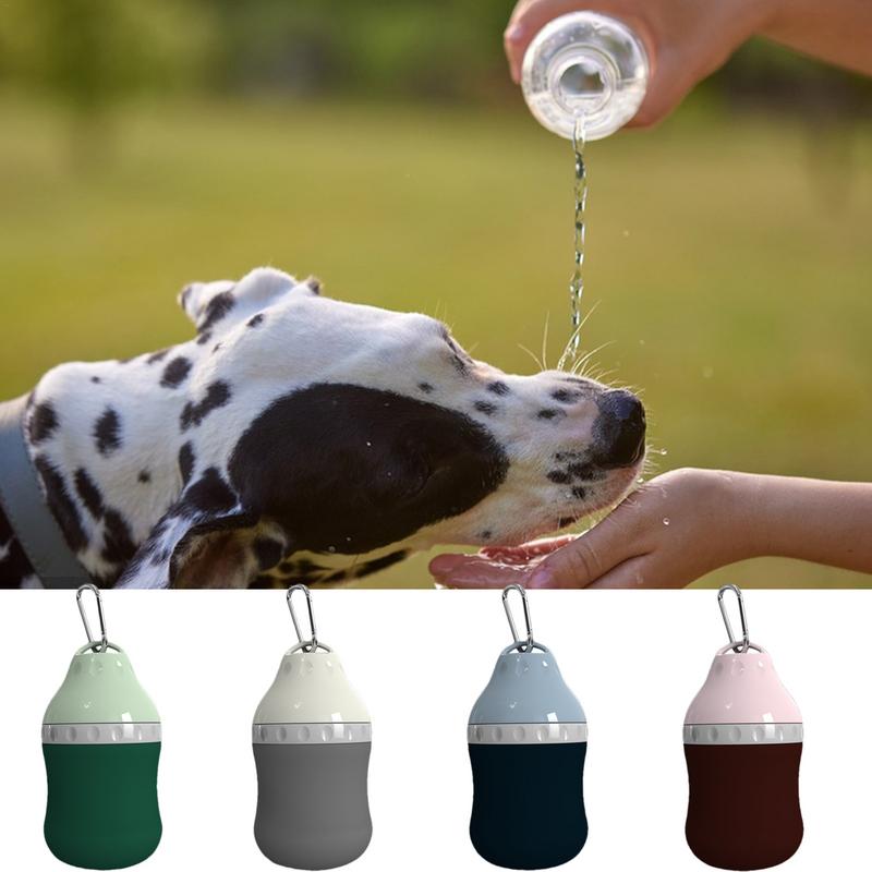 Dog Portable Drinking Bottles Foldable Pet Water Feeder With Carabiner 400ml Good Sealing Pet Small Water Dispenser Dog Travel