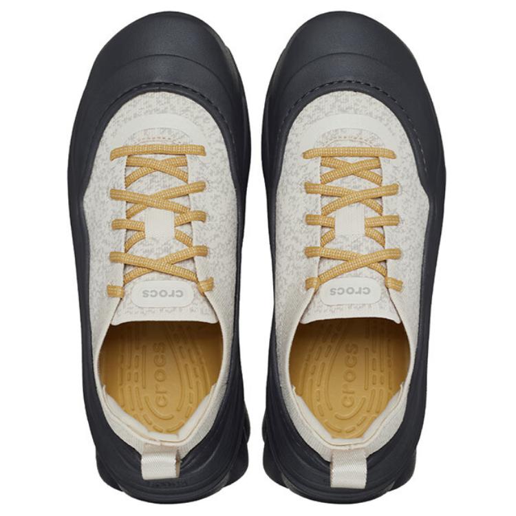 Crocs Classic Fashion Slip-Resistant Durable Low-Top Casual Shoes Unisex Shoes Beige Black 210079-0LL