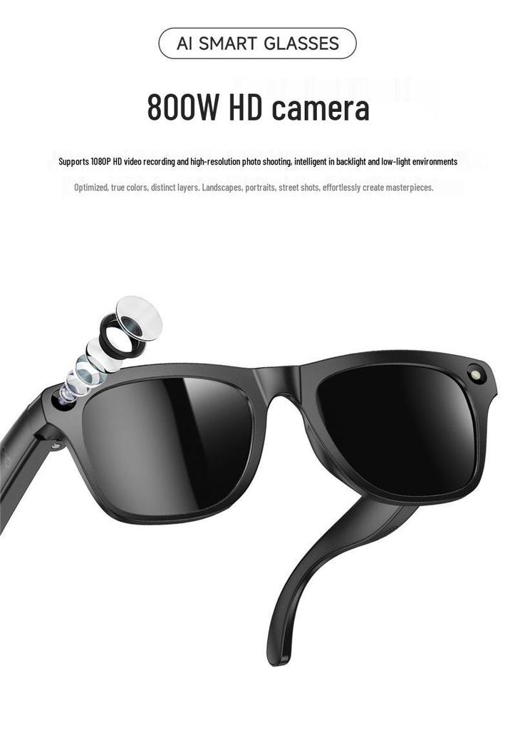 CrossXK One Mac Smart Glasses: 8MP Camera, Stabilization, Smart Call, Object Recognition, AI Translation.