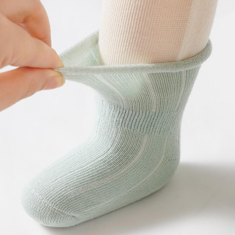 Newborn Simple Solid Color Boneless And Comfortable Skin-Friendly Ankle Socks Children's Combed Cotton Short Tube Casual Socks