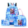 3Pcs/set Cartoon Demon Hunters Printed Backpack with Lunch Bag Pencil Case for Teenager Girl Boy Large Capacity Waterproof Bookbag Gift Mochila