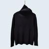 Thickened Basic Style Pile Collar Minimalist Easiest for Match Solid Color Rib Fabric Long Sleeves Women's Bottoming Shirt Autumn Winter Coat