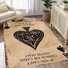 Inspirational Ace of Spades Pattern Non-Slip Floor Mat, Lightweight Decorative Rug for Living Room and Bedroom
