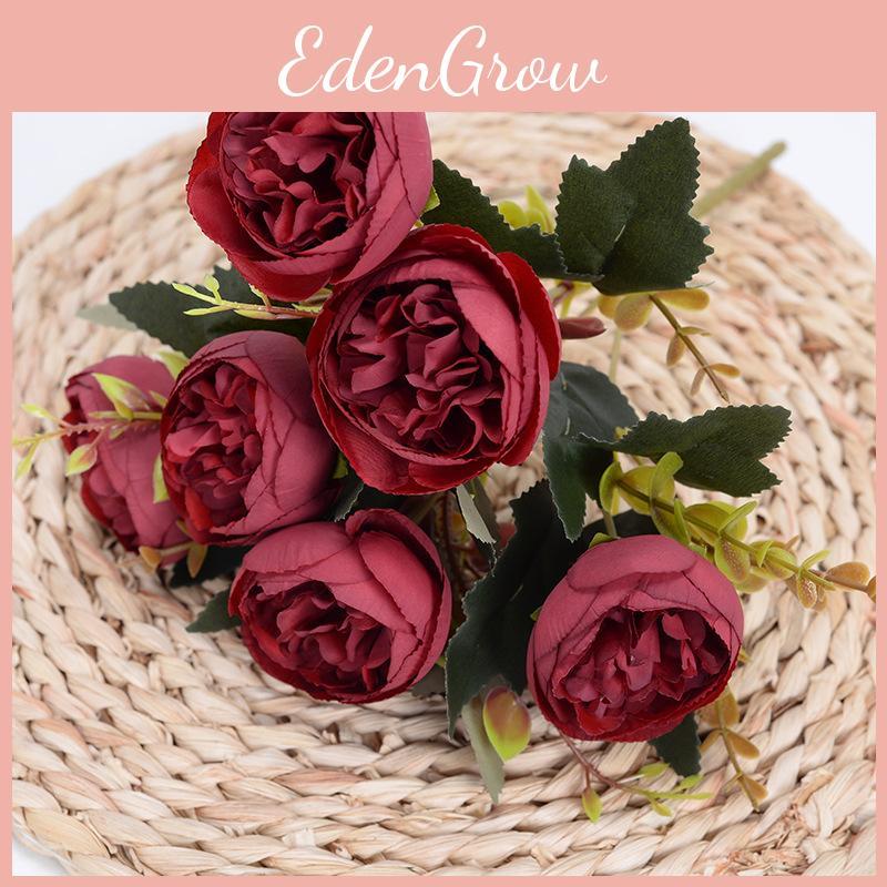 Golden Peony Simulation For Indoor Home Party Decoration Core Pack Peony Flower