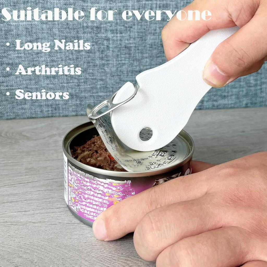 2 in 1 Soda Pop Top Can Opener Manual, 2PCS Easy Can Opener Tool for Long Nails, Seniors with Arthritis and Bartender