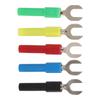 10pcs Fork Spade Wire Connectors PVC Brass Material Maximum.10A 6mm 0.2in Y Type 4mm 0.2in Hole U Type Banana Plug