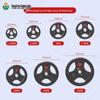 3cm Bore Rubber Coated Cast Iron Barbell Plate