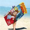 1Pc Curious George Christmas Adventure Beach Towel Microfiber Beach Towel Thin Absorbent For Beach Swimming Yoga Bath Sports 0917215