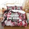 3D Printed Anime Attack on Titan Bedding Set Duvet Cover Bedroom Comforter Single Twin King _Size Quilt Cover Home Textiles