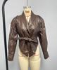 Women's Faux Leather Bomber Jacket - European & American Fashion for All Seasons