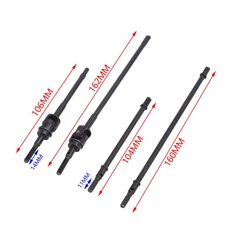 Hard Steel Front & Rear Axle CVD Drive Shafts for Axial Wraith 90018 90048 RR10 1/10 RC Crawler Car Upgrade Parts