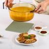 Heat Insulation Silicone Coasters 2/4Pcs Square Non-Slip Heat Resistant Pads for Coffee Table Kitchen Bar Home Use
