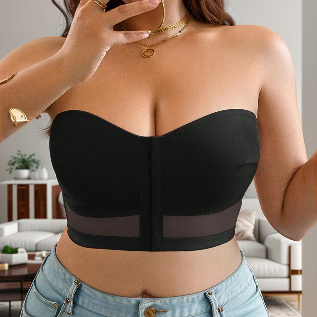 Sexy Six-breasted Tube Top for Women New Style for Hot Girls Gathered No Steel Ring Wrapped Chest Bottoming Bra for Outer Wear