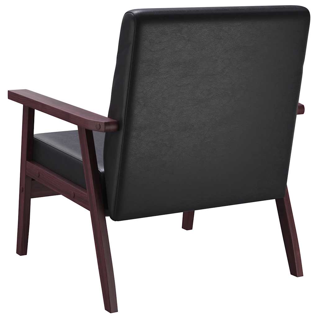 Vidaxl TV Armchair, Black, Faux Leather