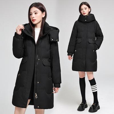 Down Cotton-padded Clothes Women's Loose Cotton-padded Jackets Medium and Long Fashion Cotton-padded Clothes Thickened Warm Winter Jackets